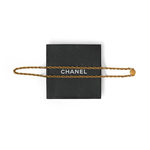 VINTAGE CHANEL CHAIN LINK WITH ONE SMALL POCOIN NECKLACE - Beg Borrow Steal Studio