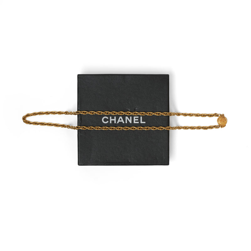 VINTAGE CHANEL CHAIN LINK WITH ONE SMALL POCOIN NECKLACE - Beg Borrow Steal Studio