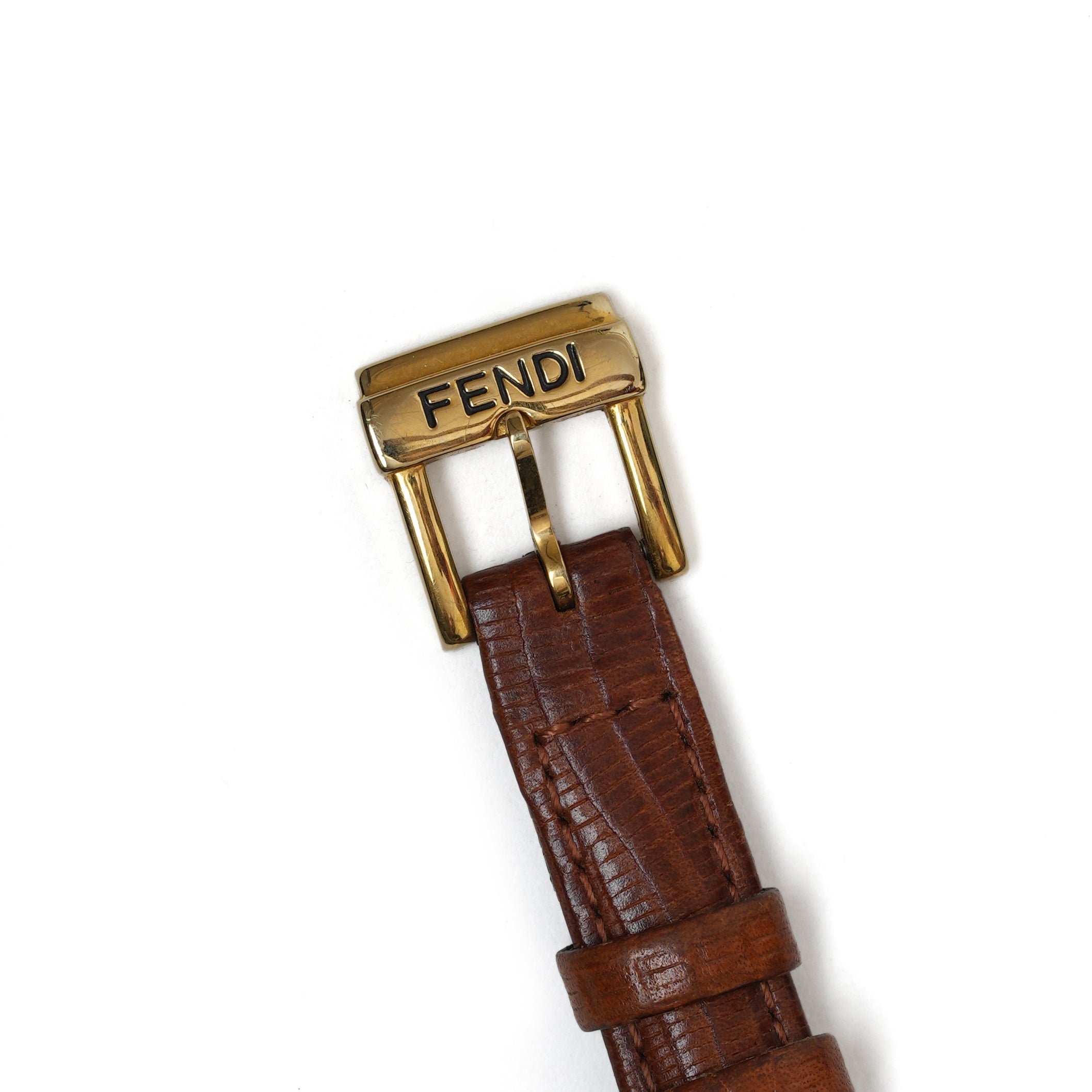 Vintage Fendi Orologi Round Leather Strap Watch - beg borrow steal studio