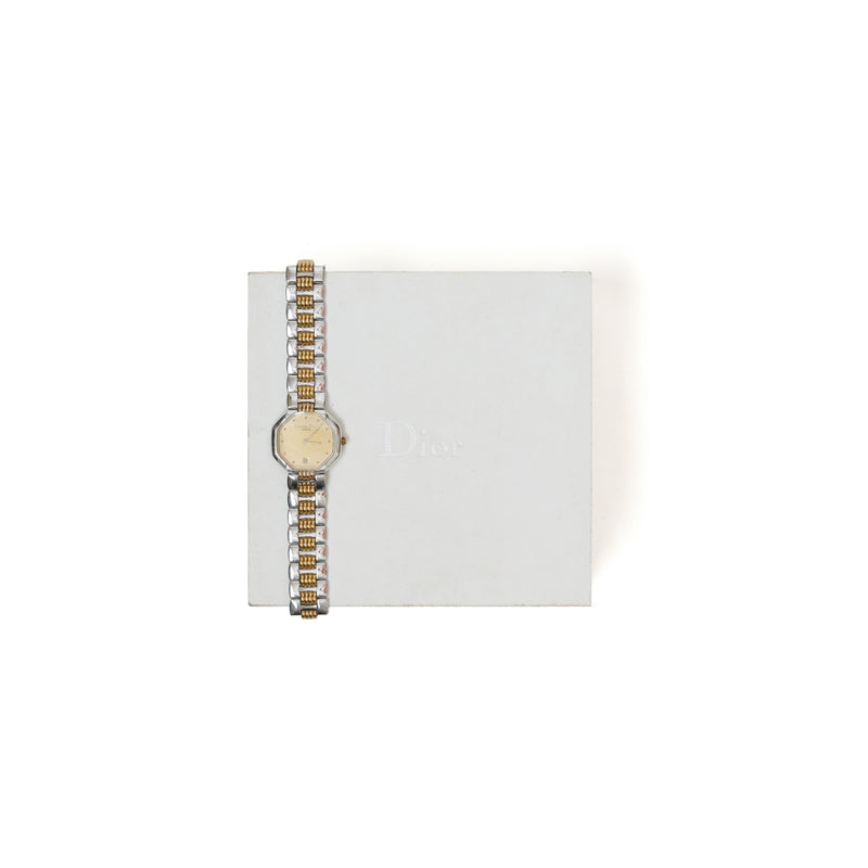 Vintage Christian Dior Depose Octagon Two-Tone Watch - beg borrow steal studio