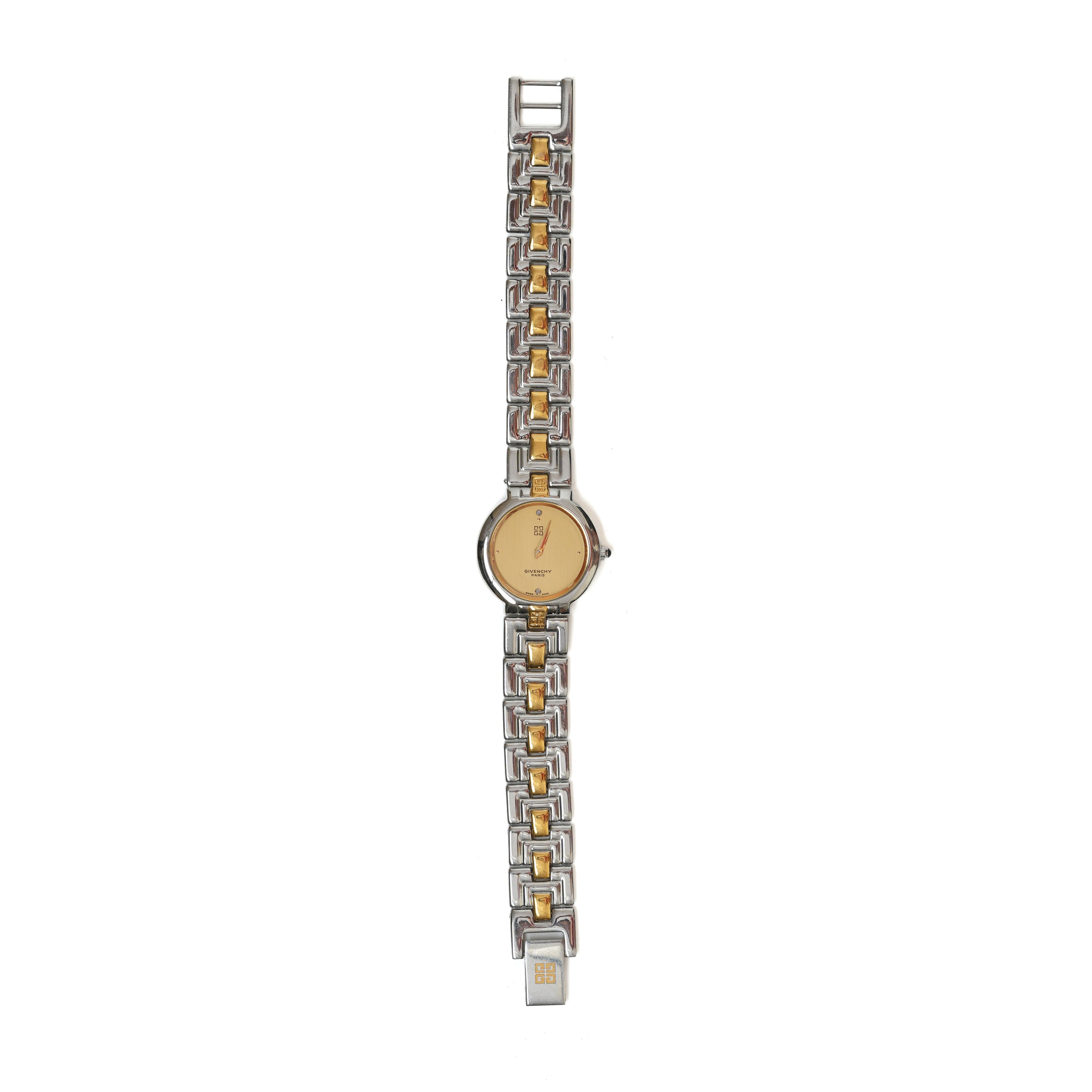 Vintage Givenchy Round Two-Tone Quartz Watch - beg borrow steal studio