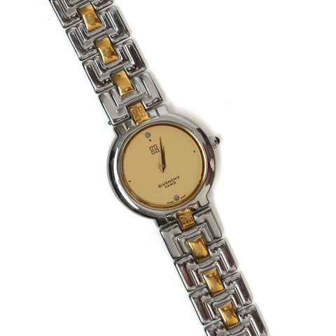 Vintage Givenchy Round Two-Tone Quartz Watch