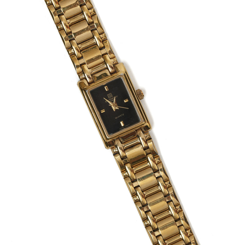 Vintage Givenchy Rectangular Black Dial Watch - beg borrow steal studio