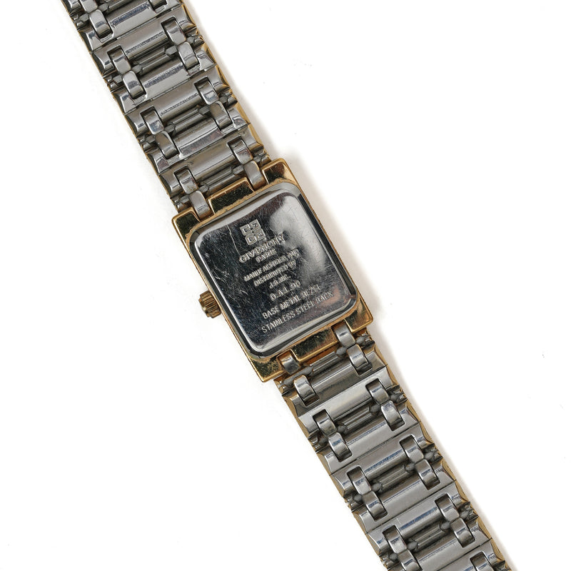 Vintage Givenchy Rectangular Black Dial Watch - beg borrow steal studio