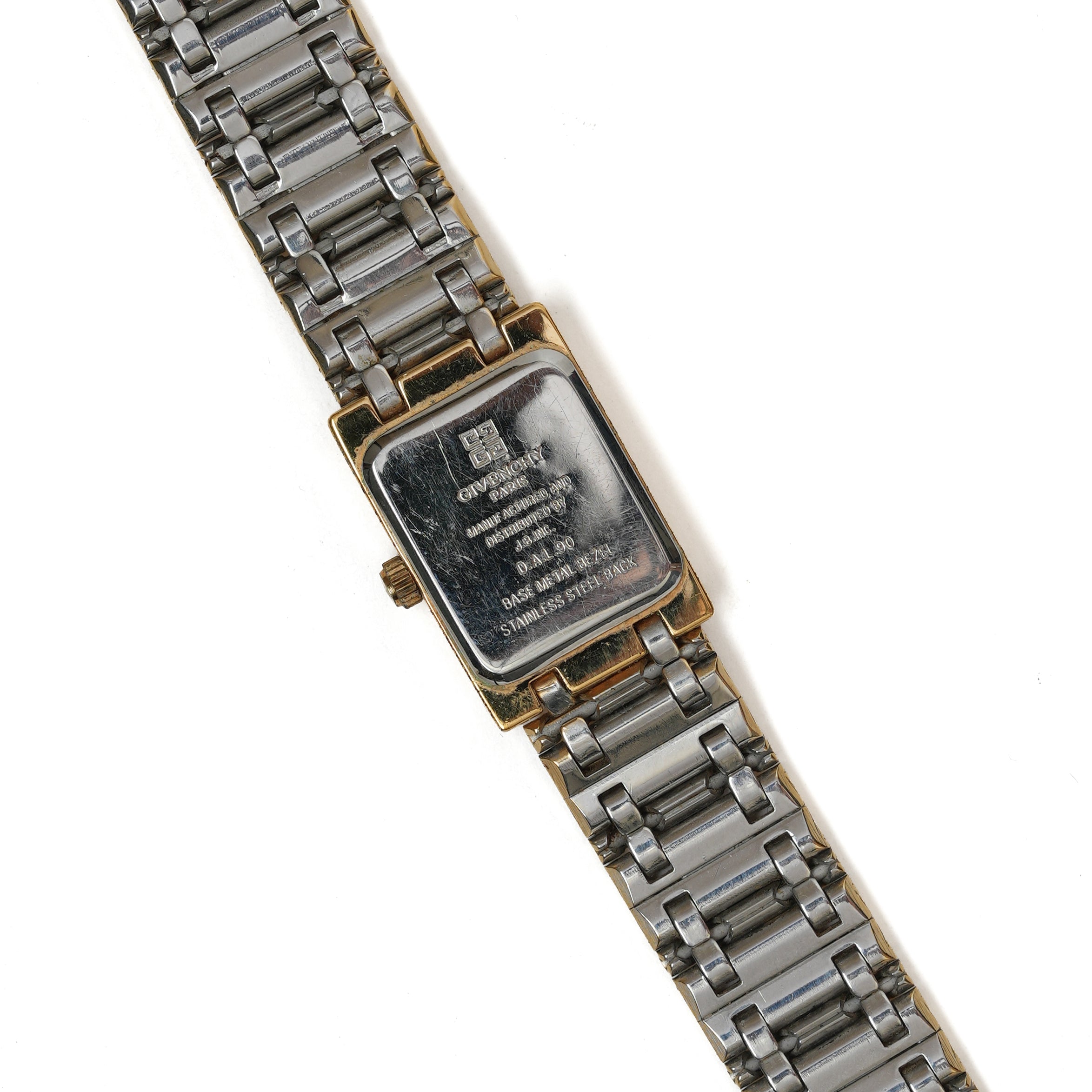 Vintage Givenchy Rectangular Black Dial Watch - beg borrow steal studio