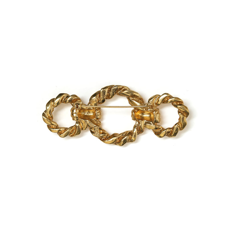 Vintage Yves Saint Laurent YSL Rope Flower Brooch - beg borrow steal studio