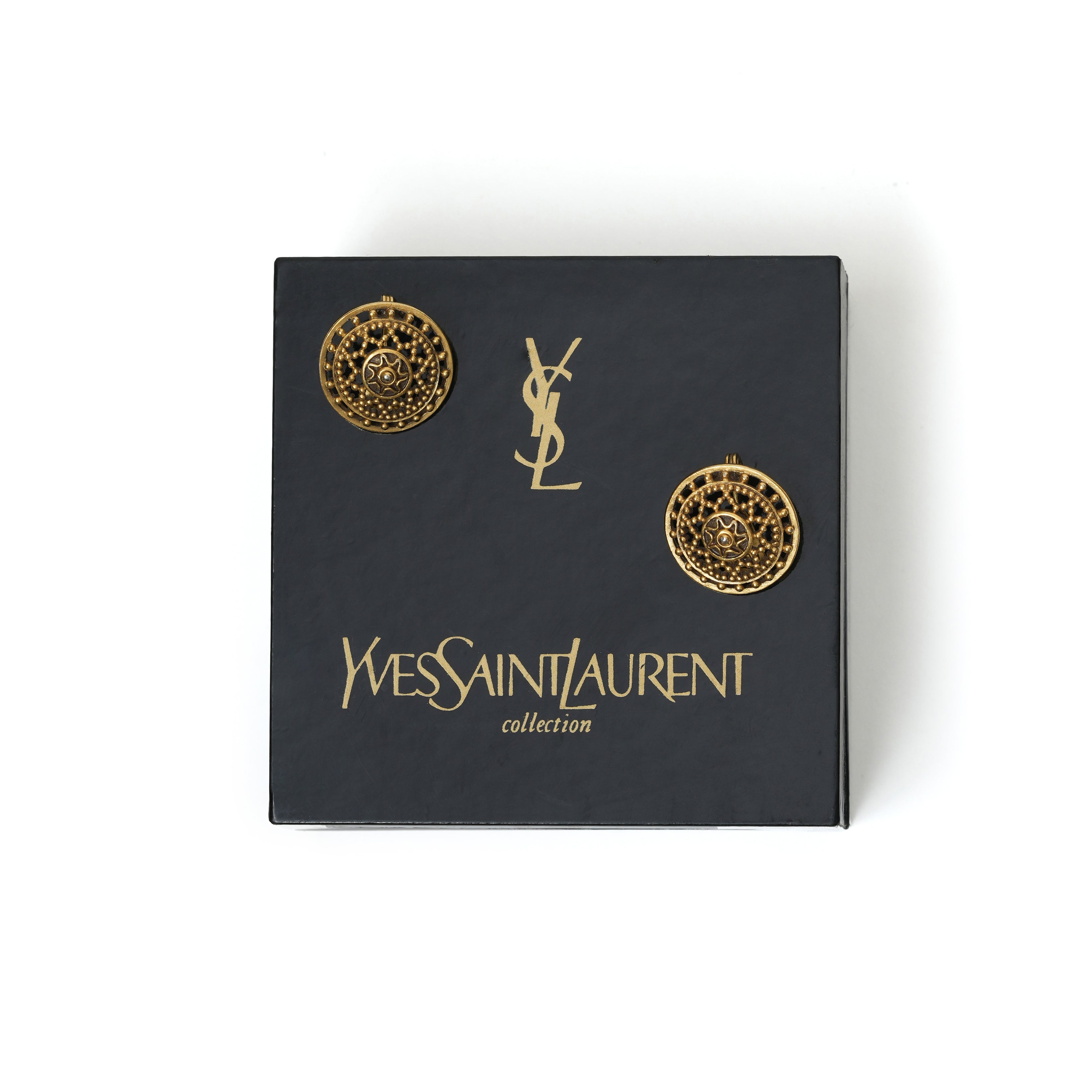Vintage Yves Saint Laurent (YSL) Sunburst Earrings - beg borrow steal studio
