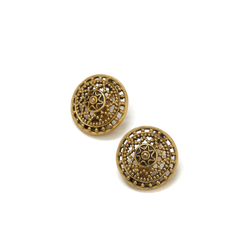 Vintage Yves Saint Laurent (YSL) Sunburst Earrings - beg borrow steal studio