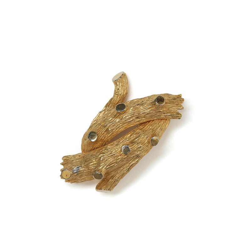 Vintage Elsa Schiaparelli Tree Trunk Brooch - beg borrow steal studio