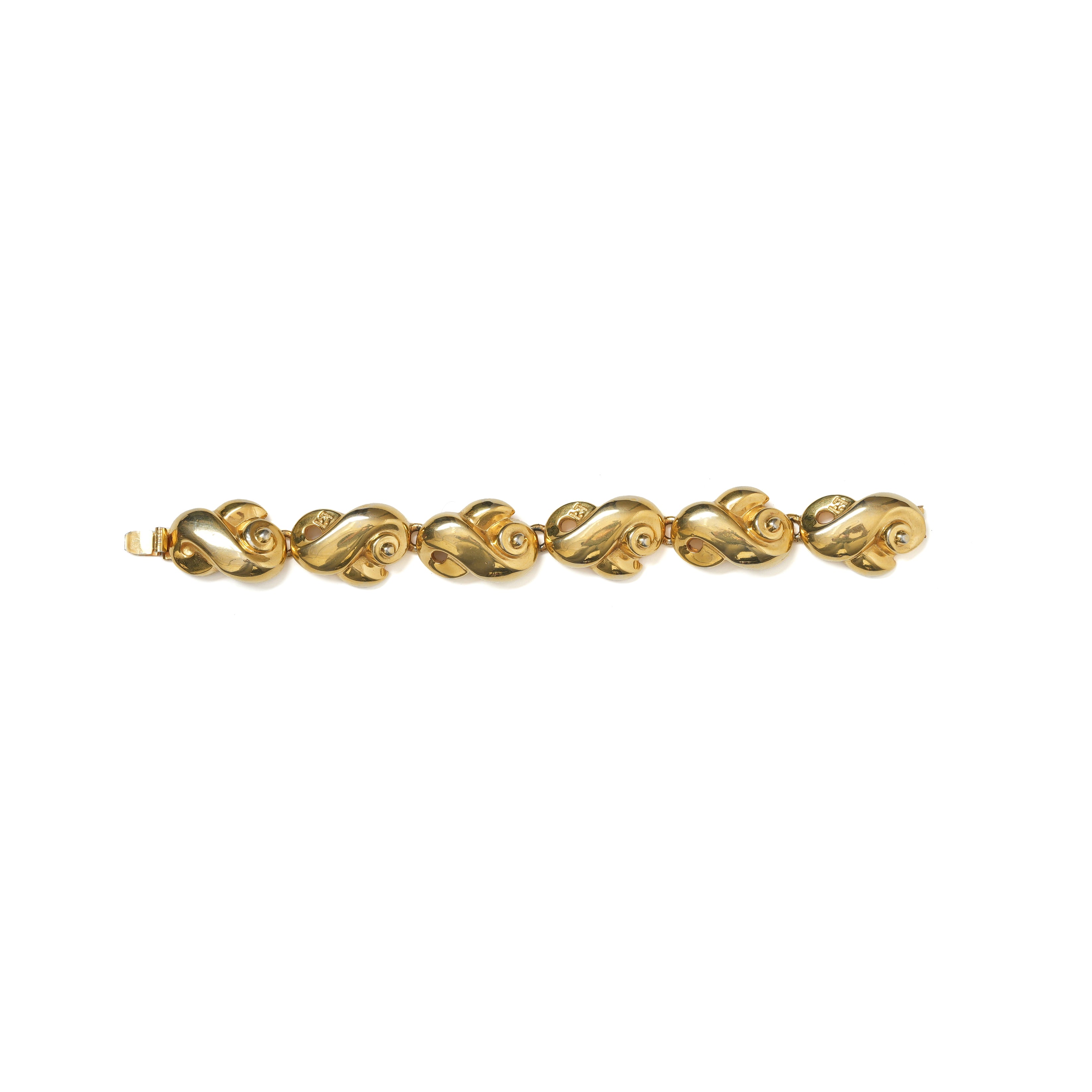 Vintage Fendi Swirl link Bracelet - beg borrow steal studio