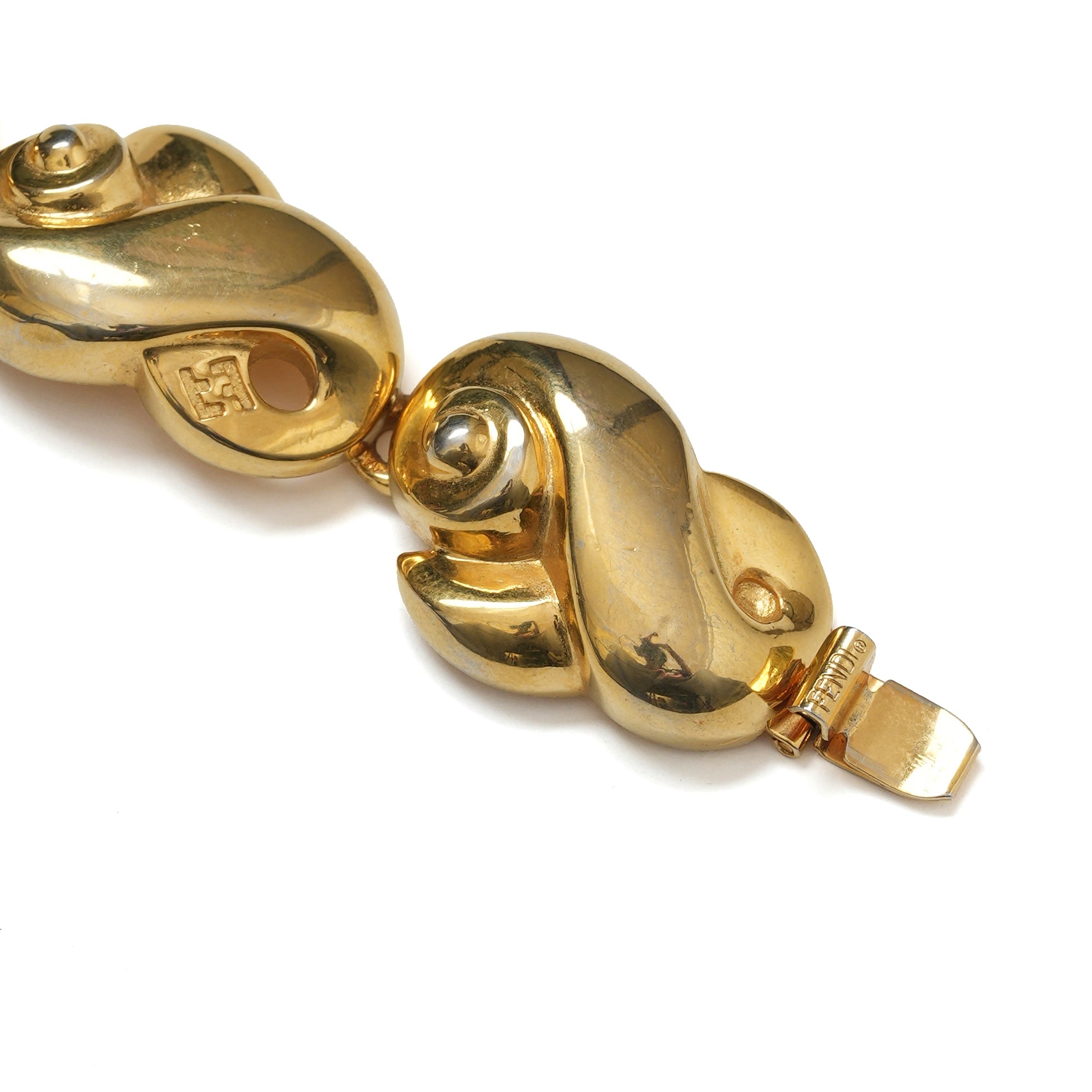 Vintage Fendi Swirl link Bracelet - beg borrow steal studio