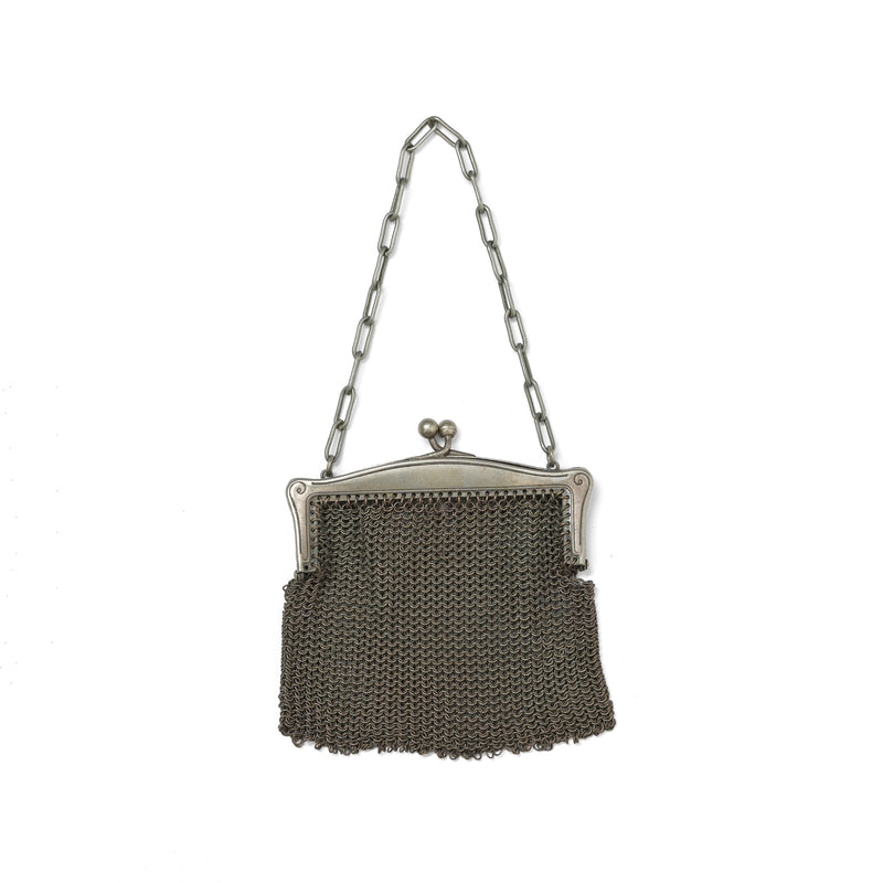 Vintage Silver Mesh Bag