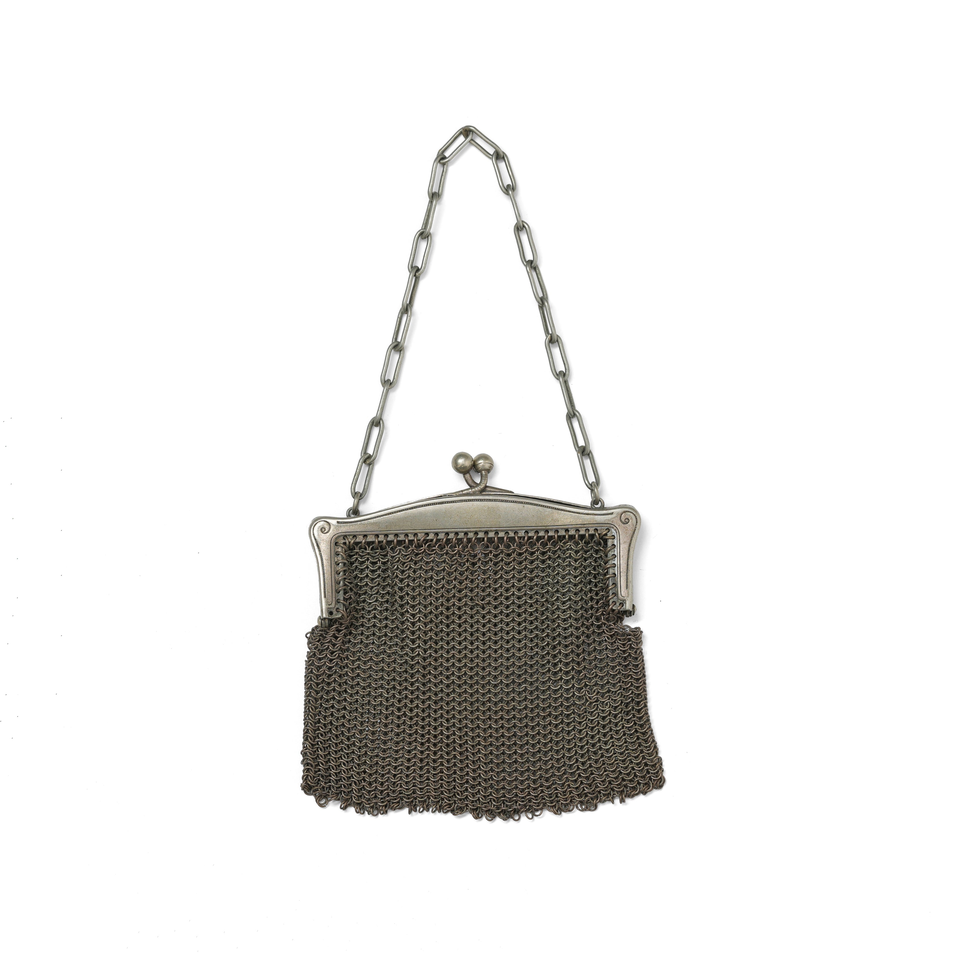 Vintage Silver Mesh Bag