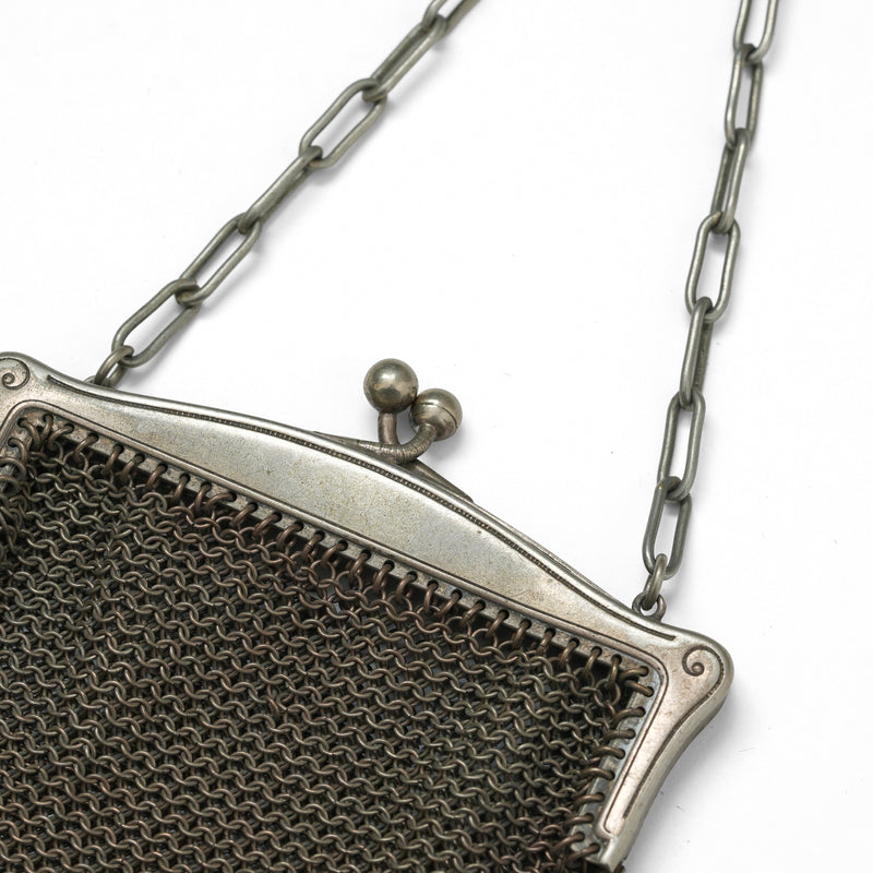 Vintage Silver Mesh Bag