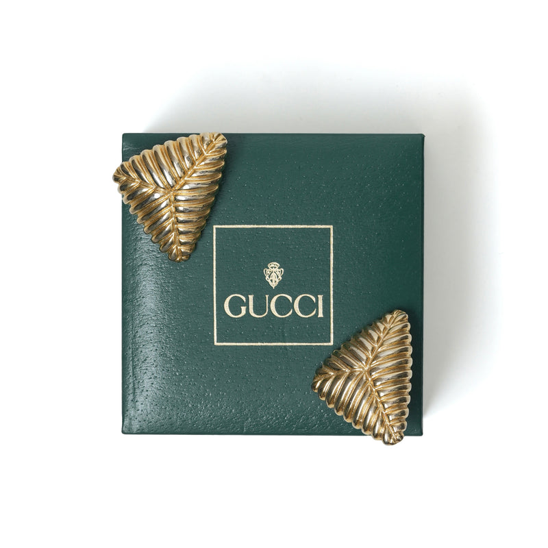 Vintage Paolo Gucci Triangular Earrings - beg borrow steal studio