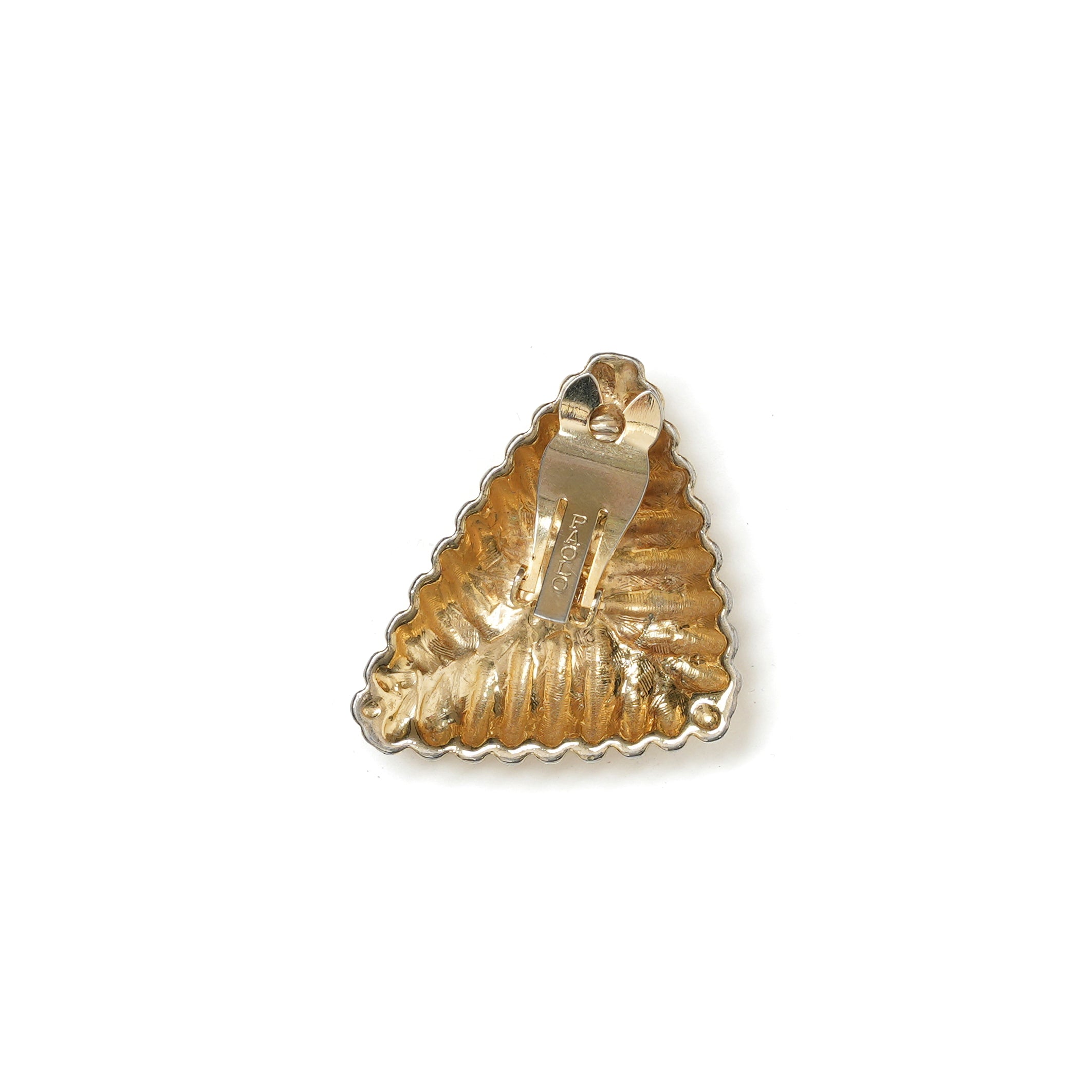 Vintage Paolo Gucci Triangular Earrings - beg borrow steal studio
