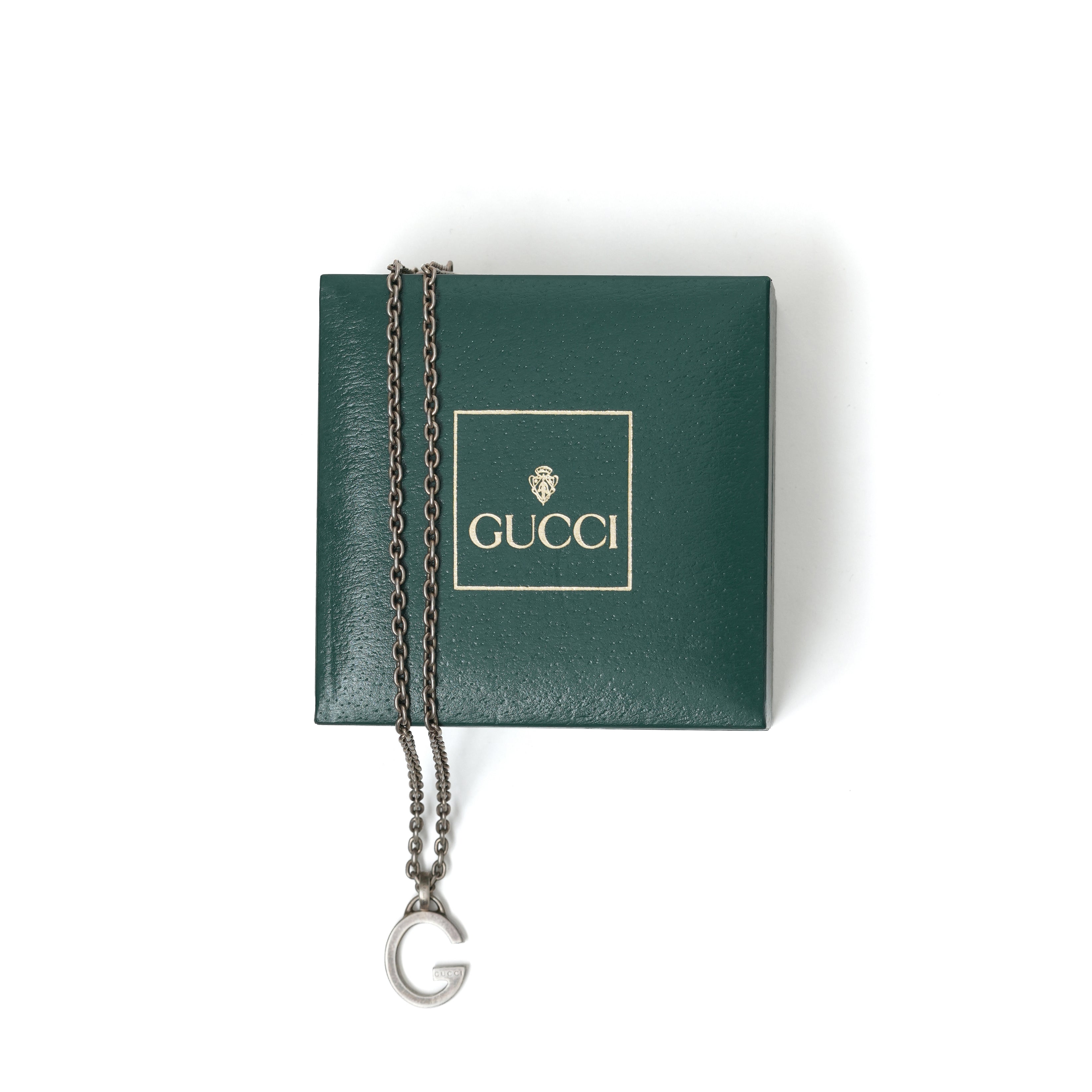 Vintage Gucci Block Letter G Necklace - Beg Borrow Steal Studio