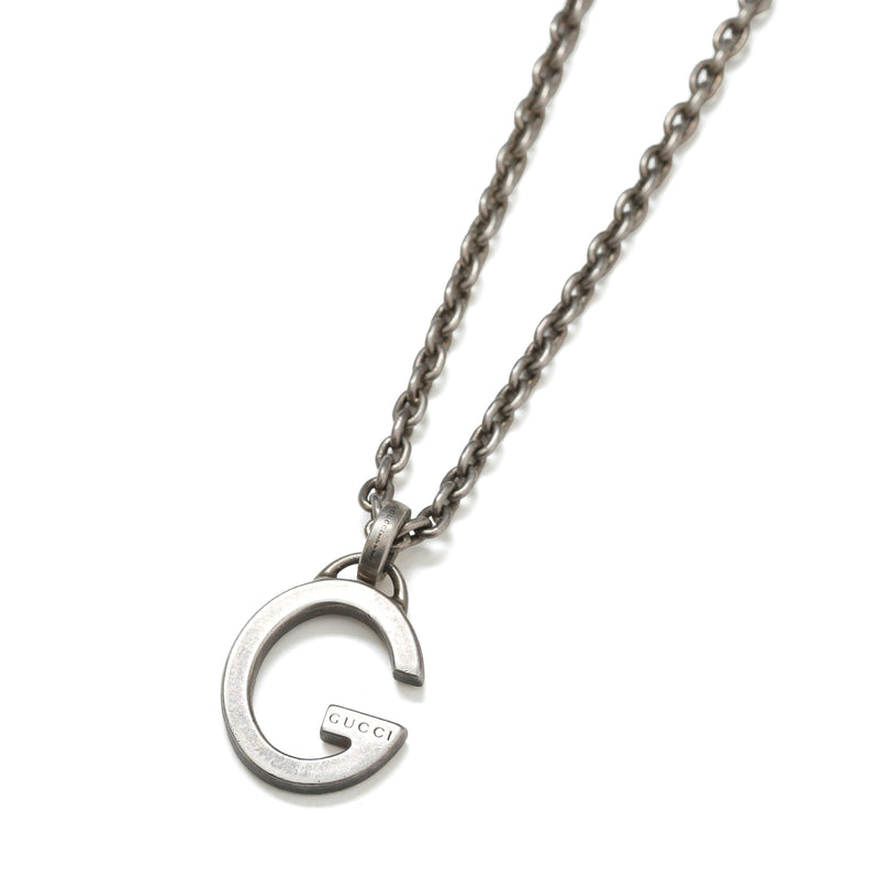 Vintage Gucci Block Letter G Necklace - Beg Borrow Steal Studio
