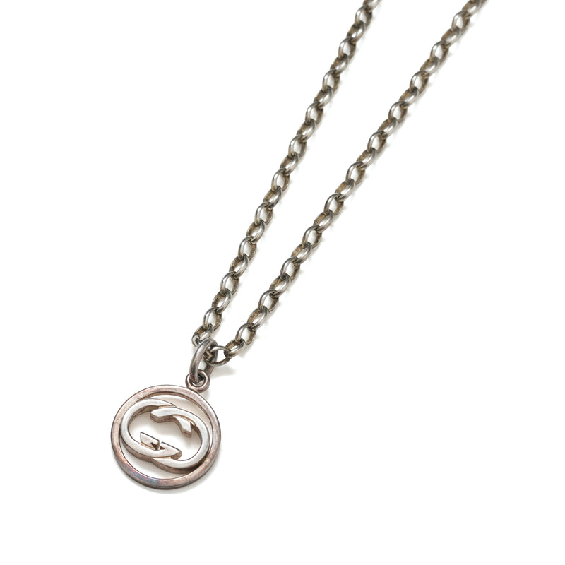 Vintage Gucci Round Cut-Out Disk Necklace - Beg Borrow Steal Studio