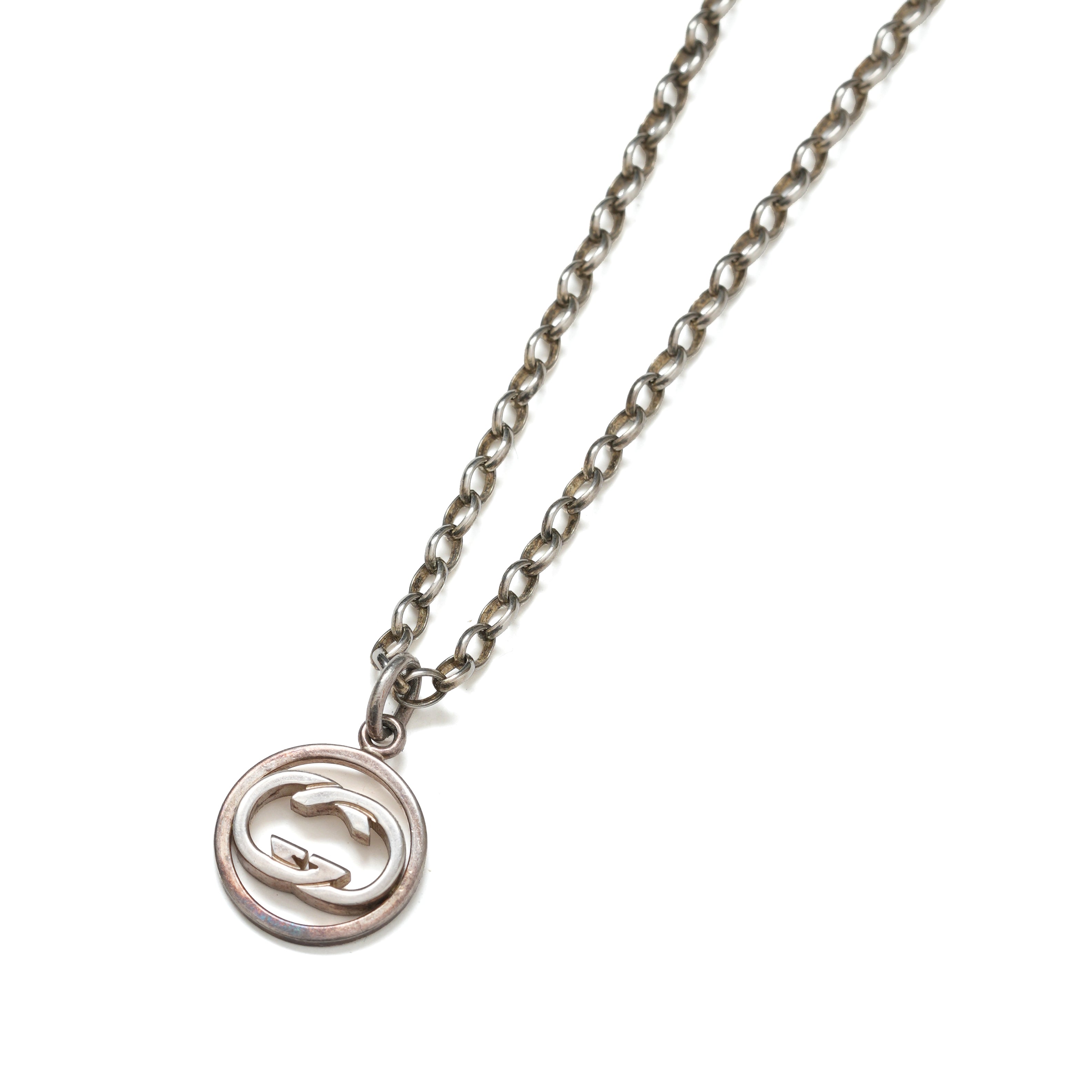 Vintage Gucci Round Cut-Out Disk Necklace - Beg Borrow Steal Studio