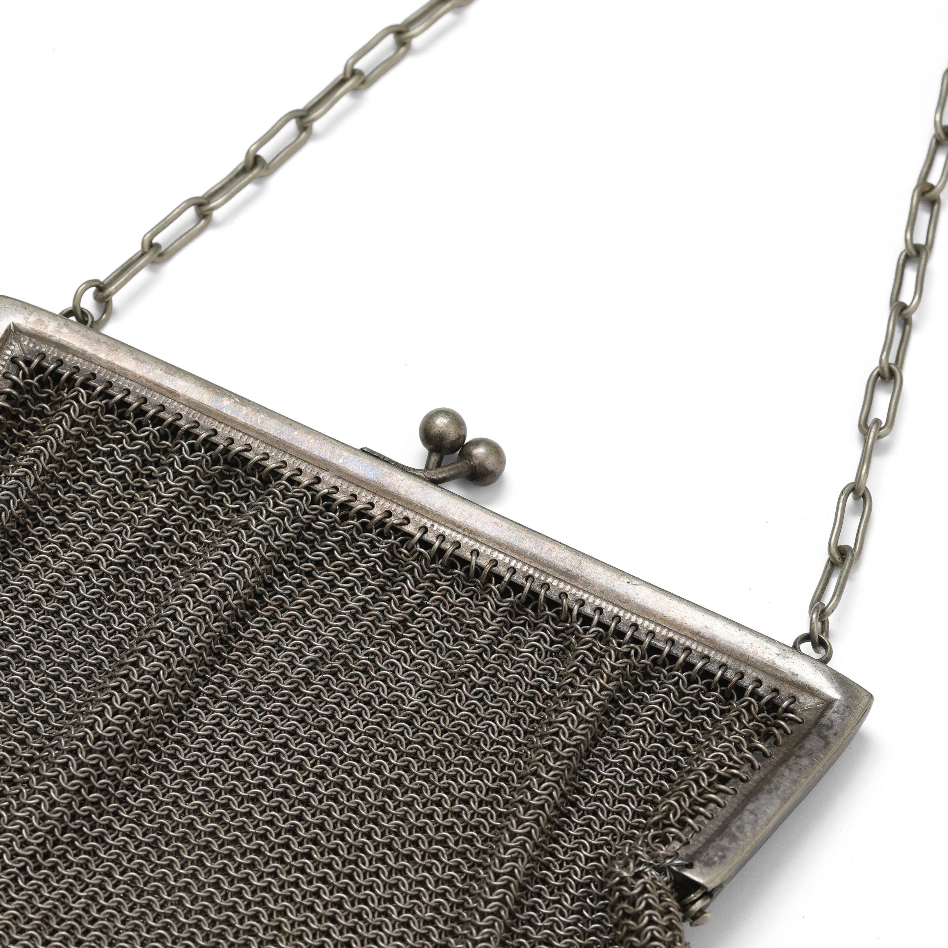 Vintage Silver Mesh Bag