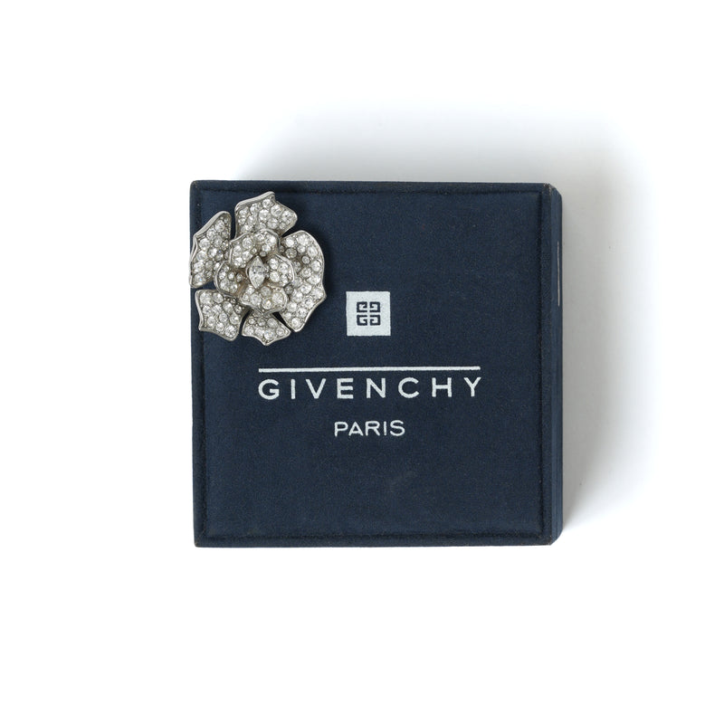Vintage Givenchy Rhinestone Floral Cluster Brooch - beg borrow steal studio