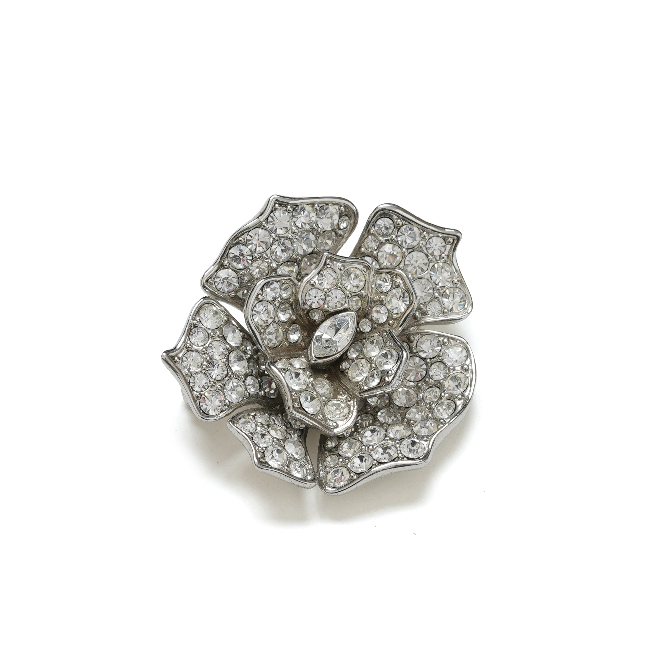 Vintage Givenchy Rhinestone Floral Cluster Brooch - beg borrow steal studio
