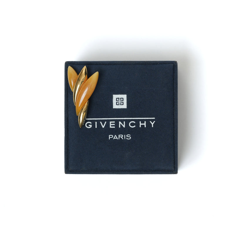 Vintage Givenchy Leaf Motif Brooch - beg borrow steal studio