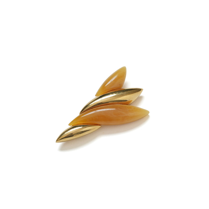Vintage Givenchy Leaf Motif Brooch - beg borrow steal studio