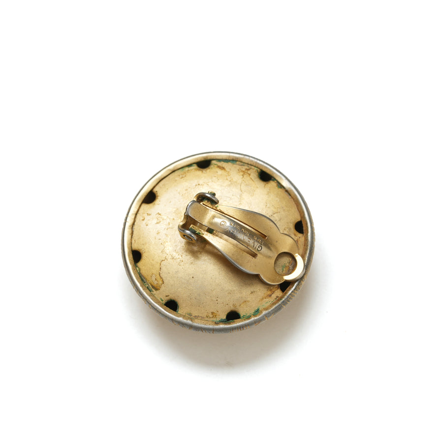 Vintage Givenchy Textured Dome Button Earrings