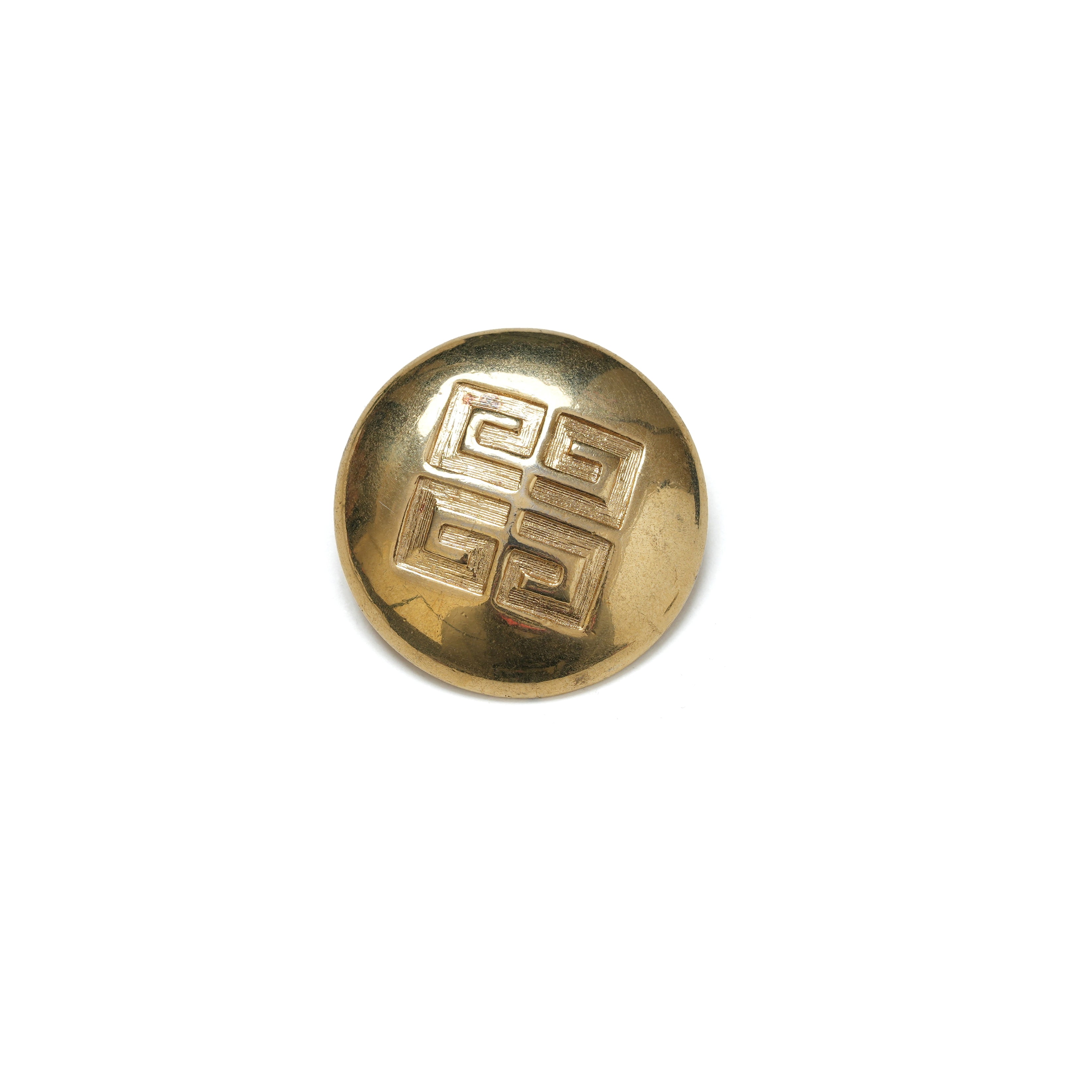 Vintage Givenchy Large Round Logo Earrings - beg borrow steal studio