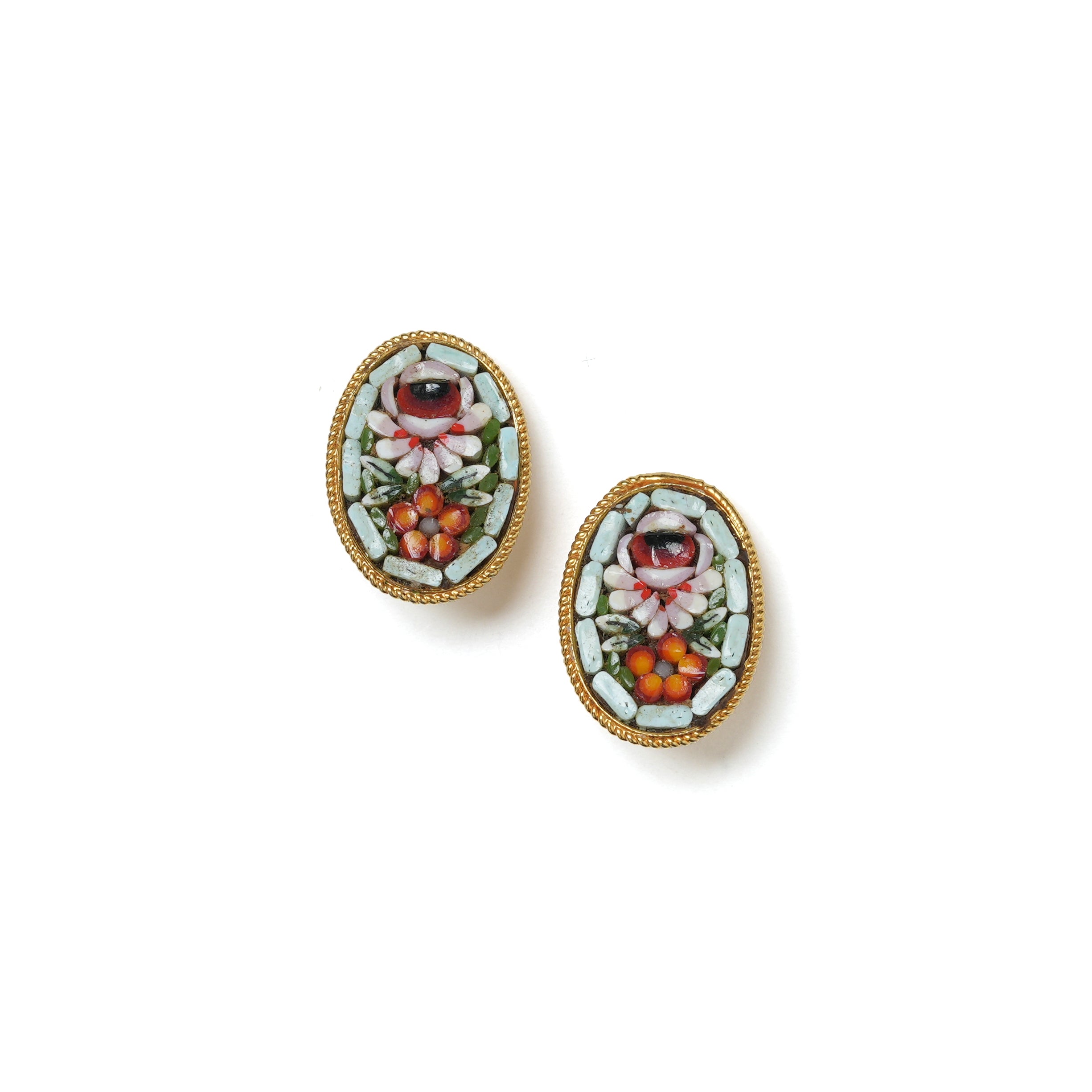 Vintage Micro Mosaic Earrings