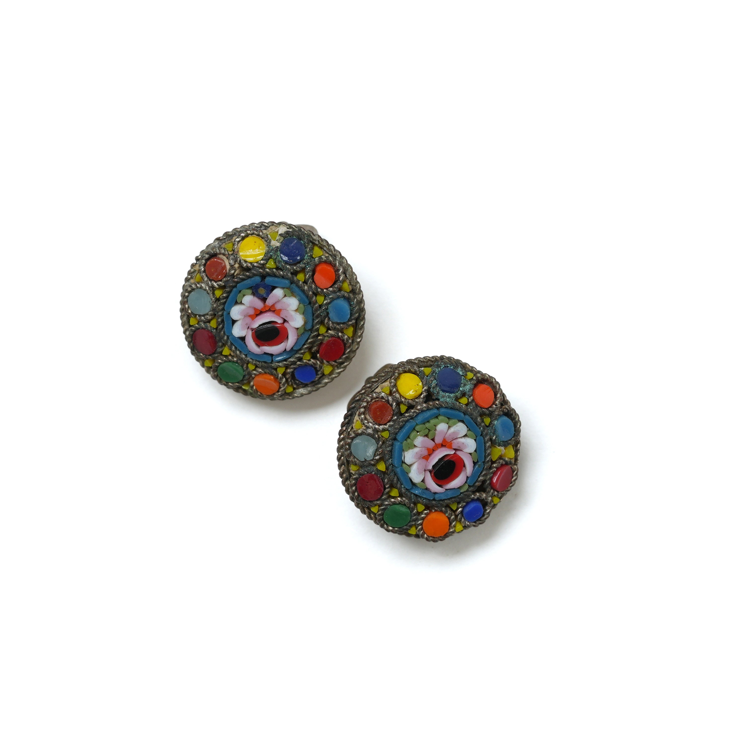 Vintage Micro Mosaic Earrings