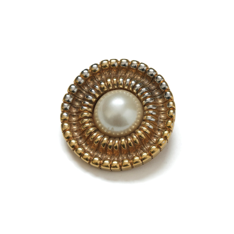 Vintage Guy Laroche Sunburst Pearl Stud Earrings - beg borrow steal studio