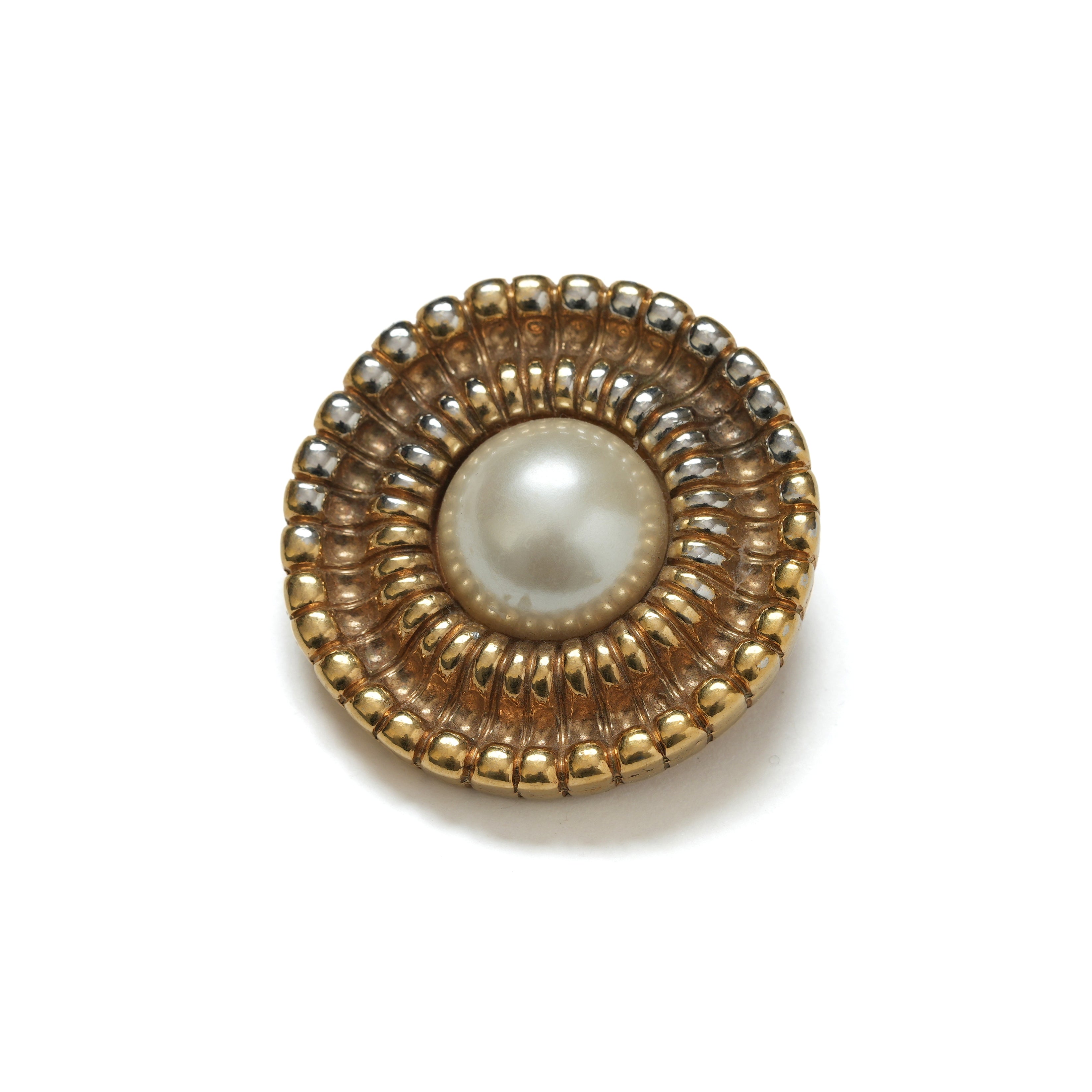 Vintage Guy Laroche Sunburst Pearl Stud Earrings - beg borrow steal studio