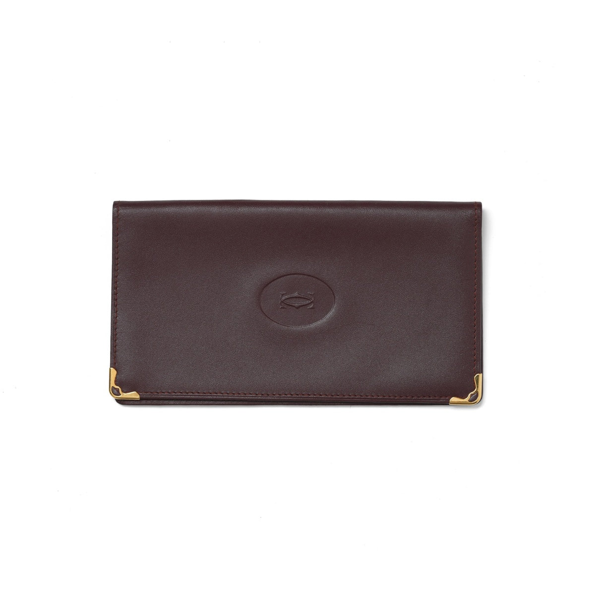 Vintage Cartier Burgundy Leather Wallet, Passport Holder