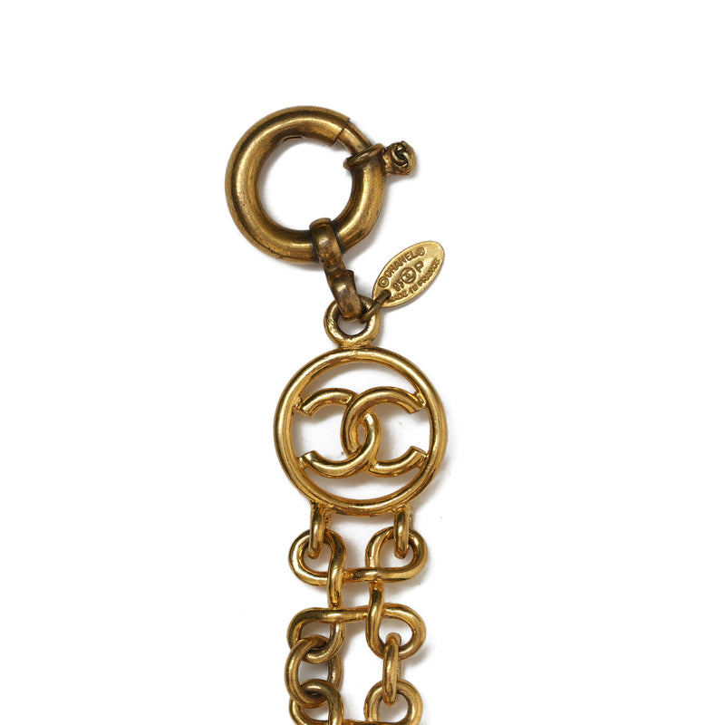 Vintage Chanel Clover/Filigree Link CC Charm Bracelet - beg borrow steal studio
