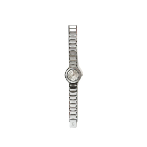 vintage Yves Saint Laurent (YSL) Round Dial Silver plated Quartz Watch
