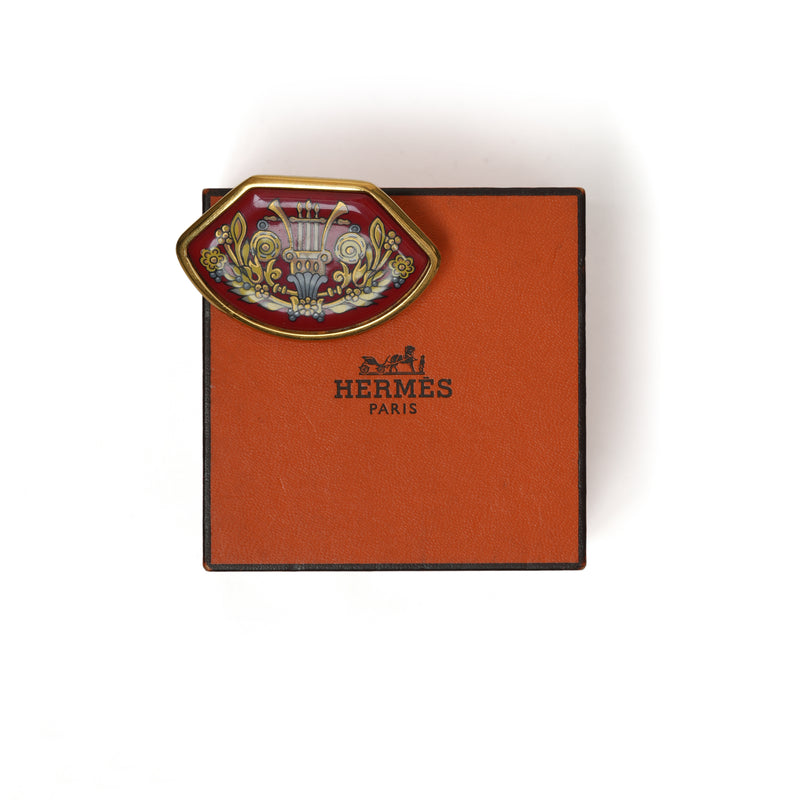 Vintage Hermes Medallion Brooch - beg borrow steal studio