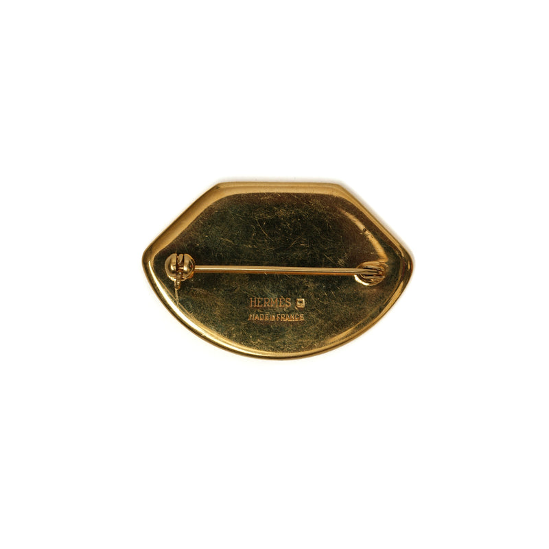 Vintage Hermes Medallion Brooch - beg borrow steal studio