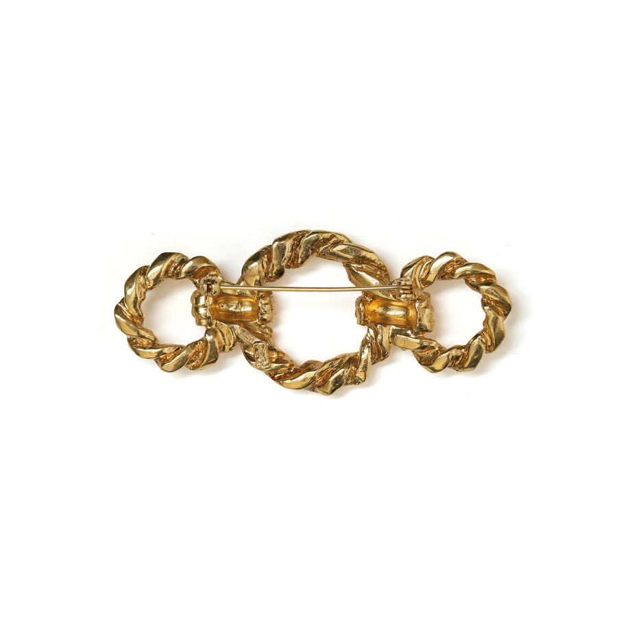 Vintage Yves Saint Laurent YSL Rope Flower Brooch