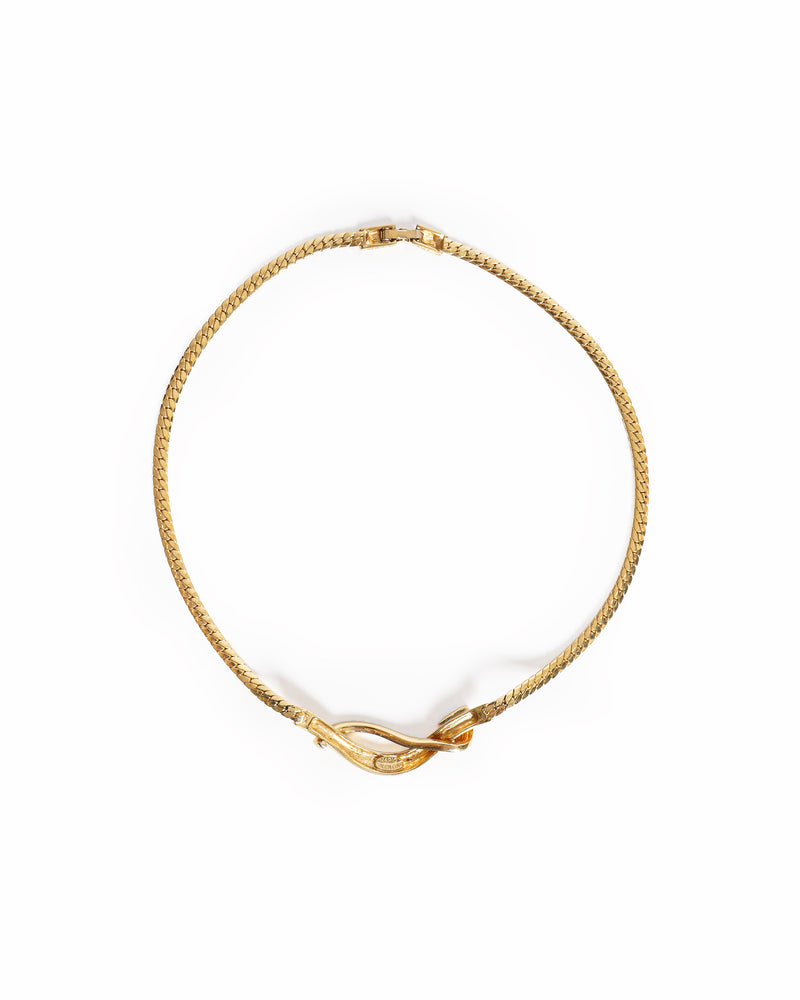 Vintage Valentino Rhinestone Asymmetric Necklace
