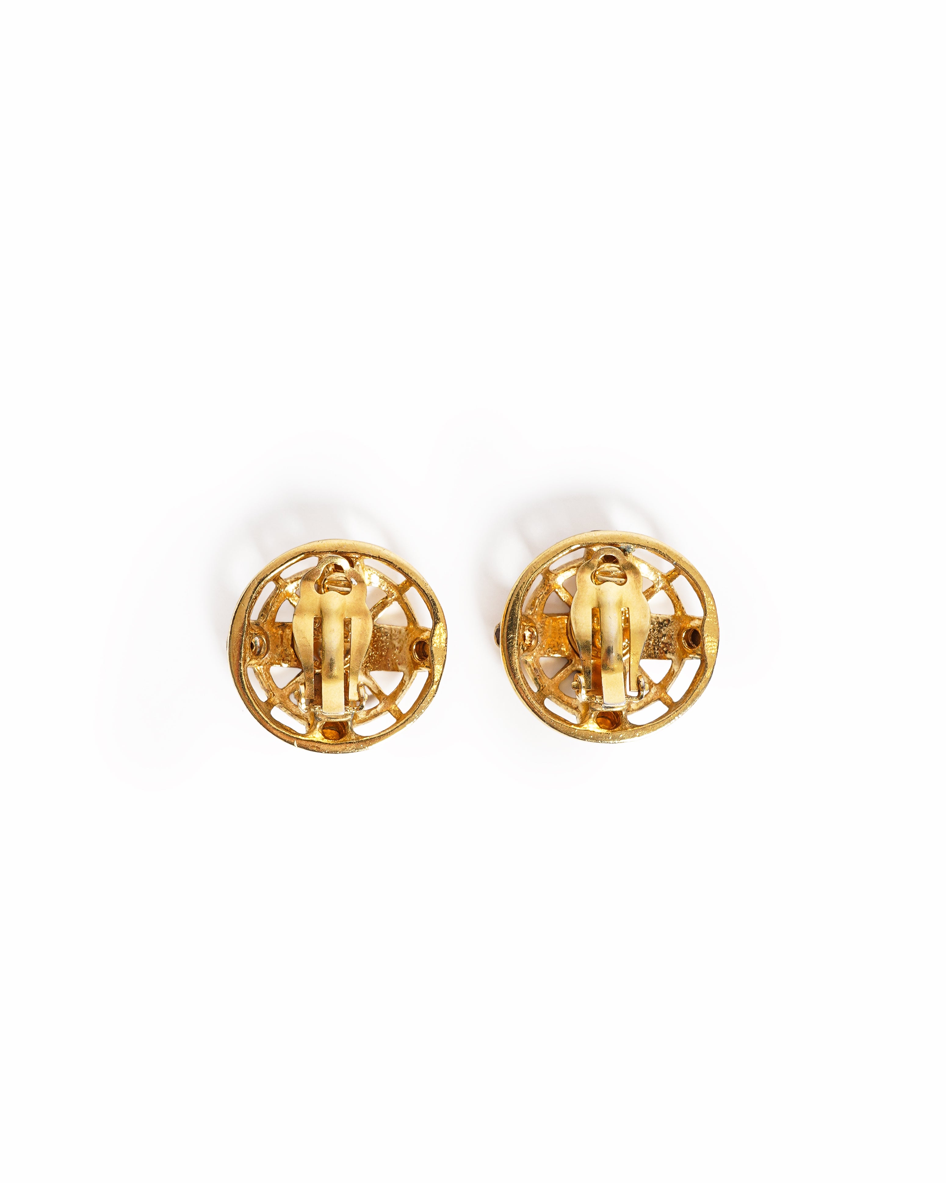 Vintage Chanel Cross Cage Earrings. - beg borrow steal studio