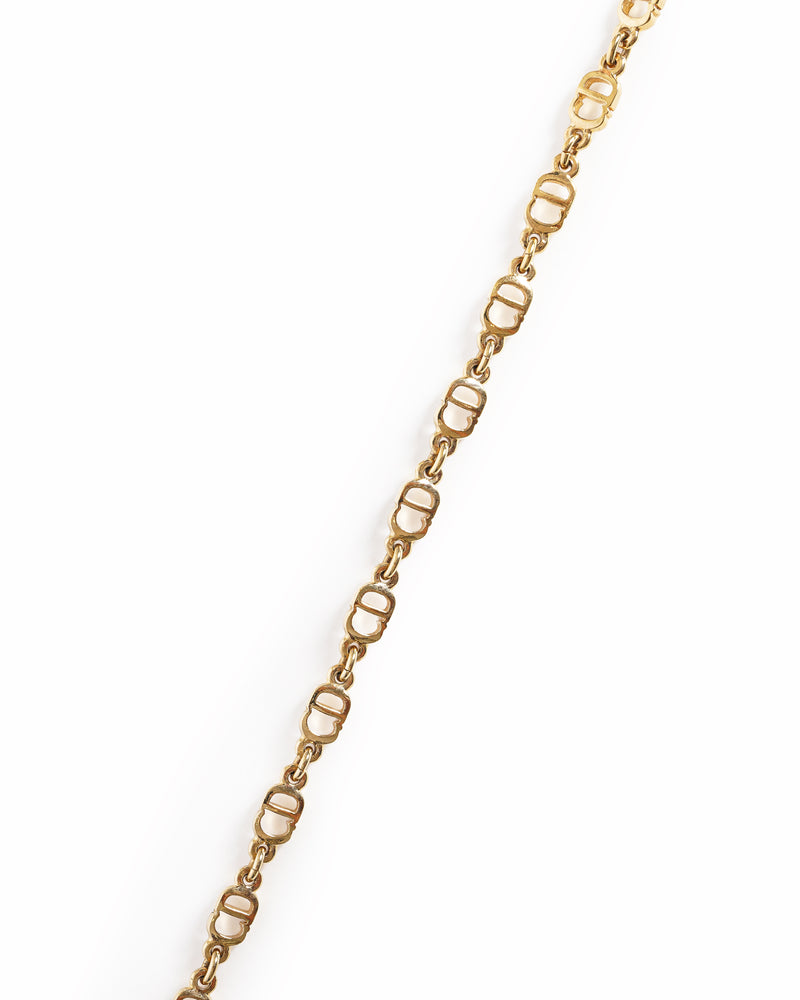 Vintage Christian Dior Interlocking CD Monogram Link Bracelet
