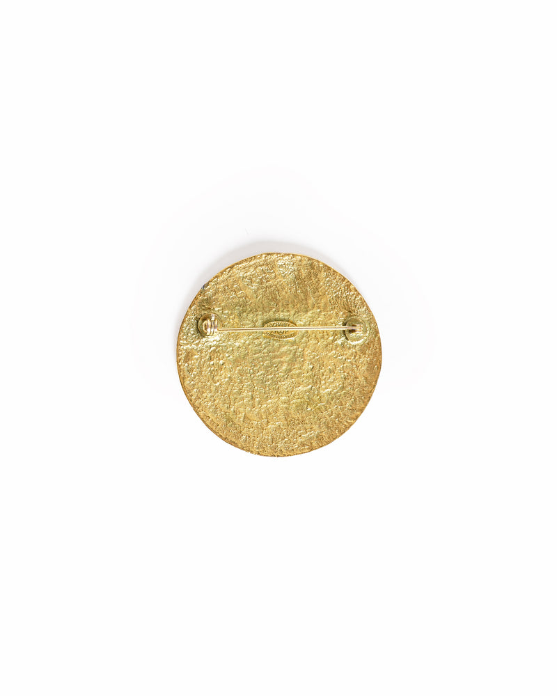 Vintage Chanel CC Medallion Brooch