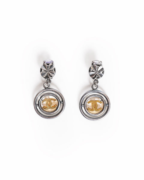 Vintage Chanel CC Logos Clover Dangle Earrings. - beg borrow steal studio