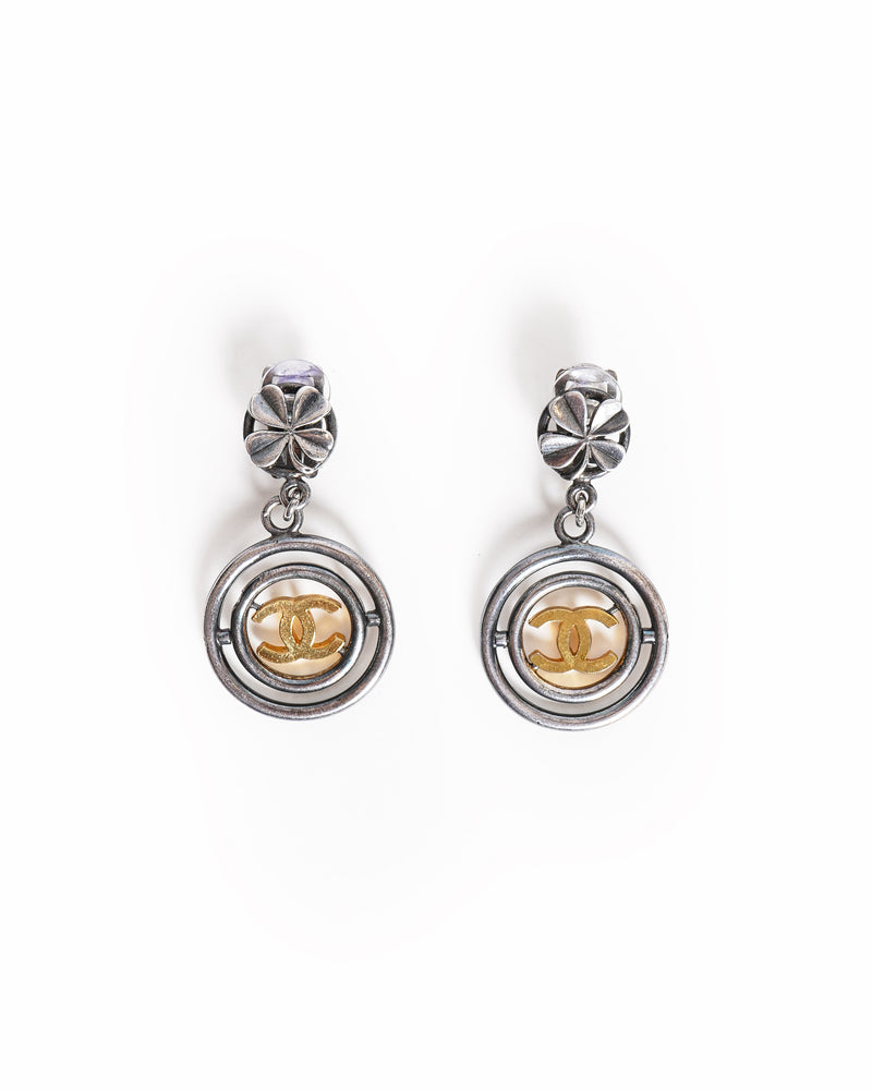 Vintage Chanel CC Logos Clover Dangle Earrings. - beg borrow steal studio
