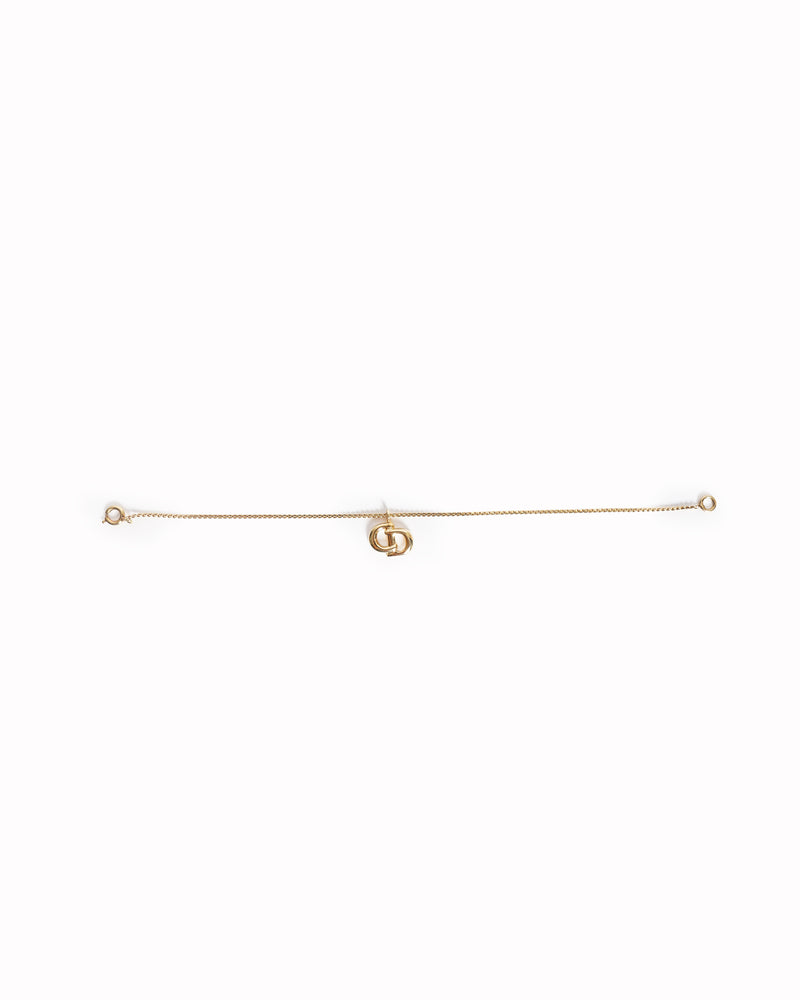 Vintage Christian Dior CD Logo Charm Bracelet