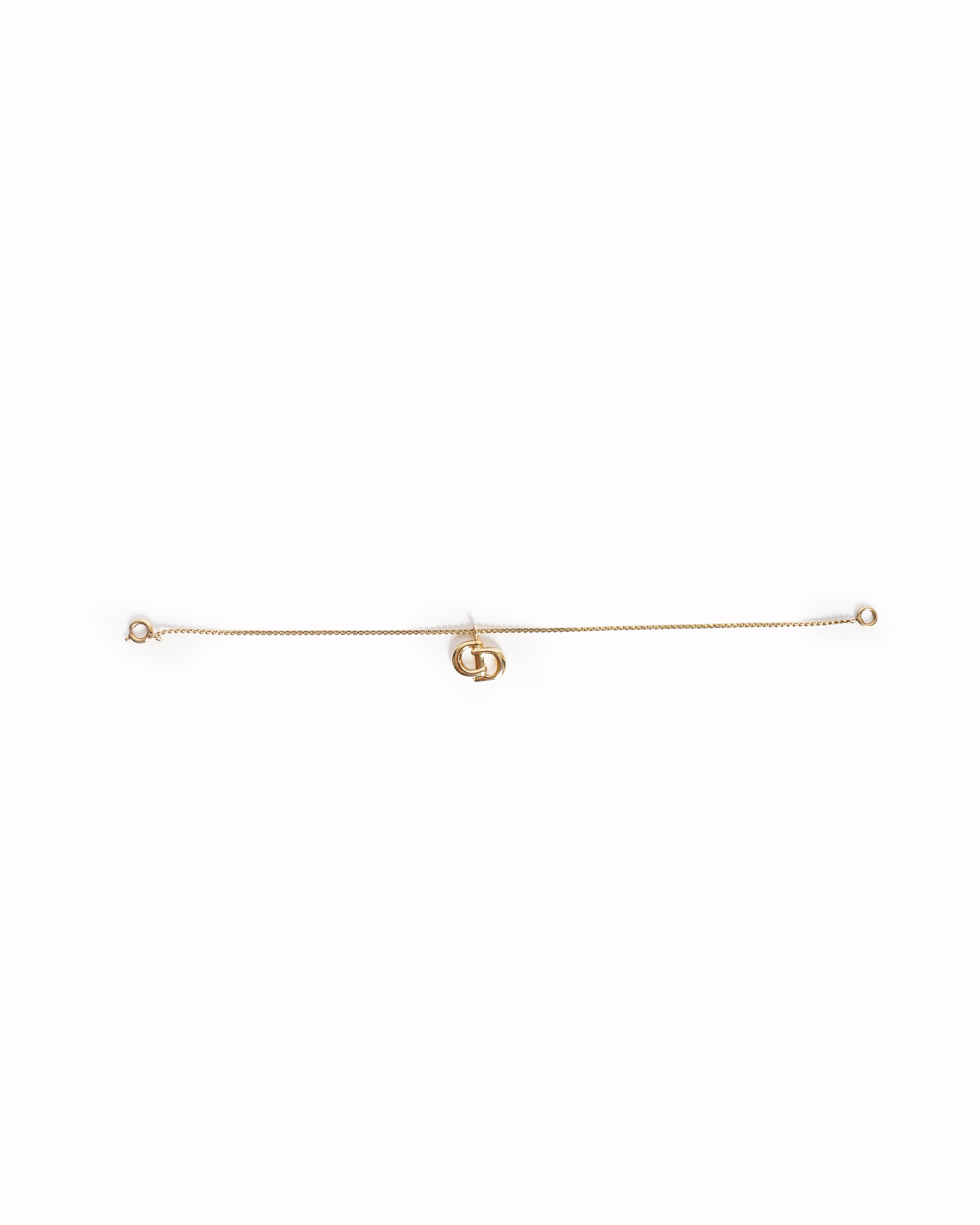 Vintage Christian Dior CD Logo Charm Bracelet