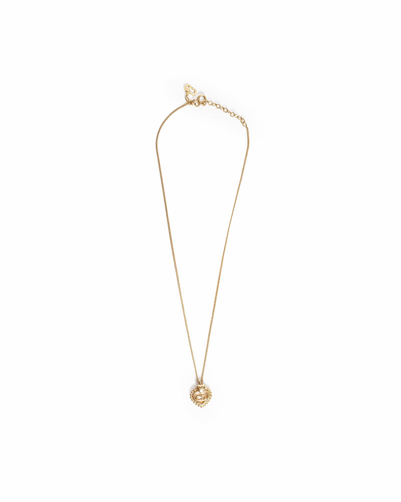 Vintage Dior Heart CD Logo Necklace